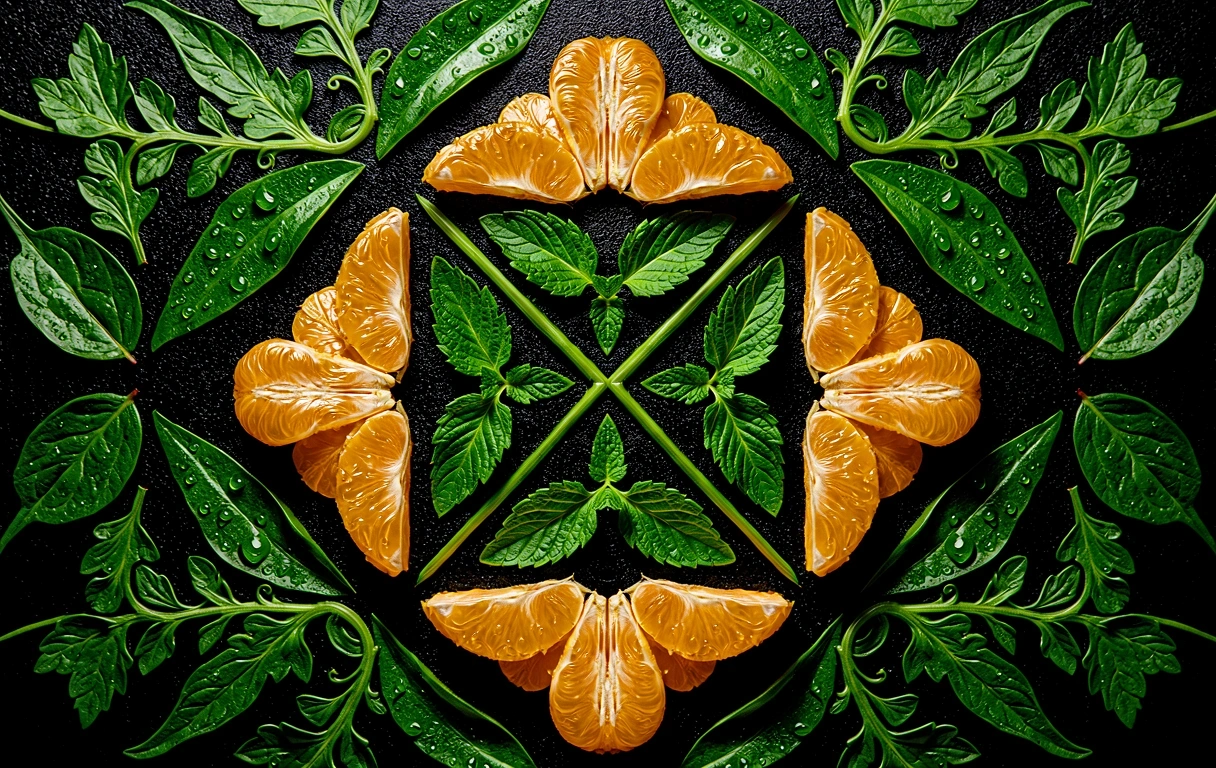 Vibrant citrus textures representing nutritional precision
